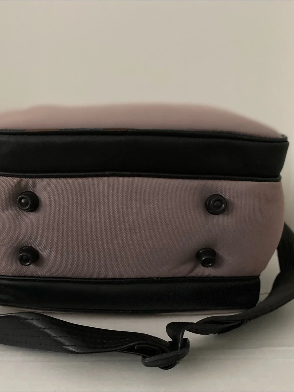 Canvas Crossbody Bag Gray with Black Trim. 11”x7”. Perfect Overnight. Camera Bag